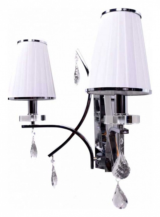 Бра LUMINA DECO Glamour LDW 66247-2 WT+CHR