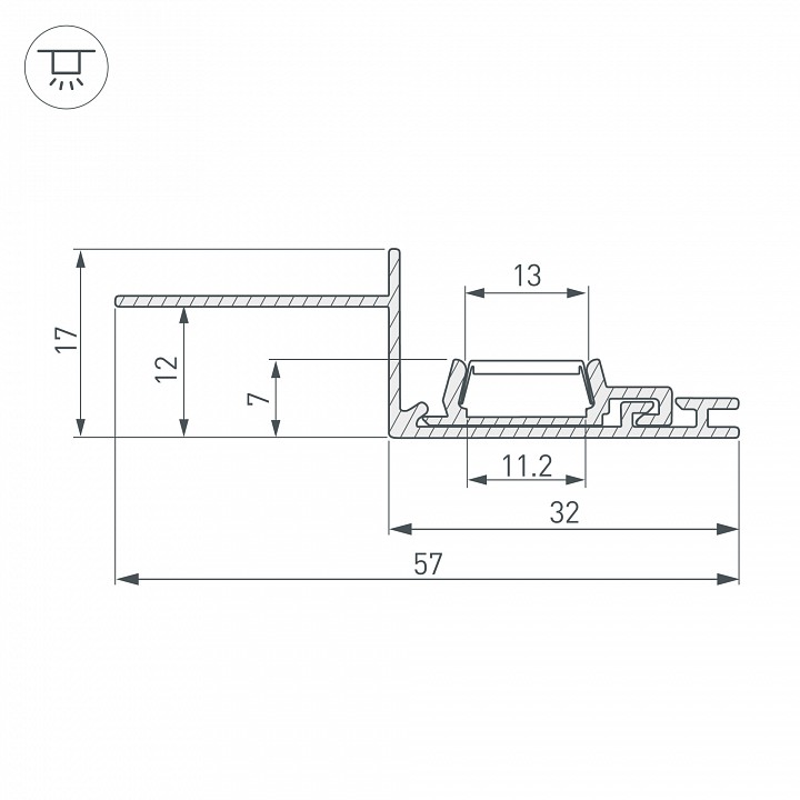 Профиль накладной Arlight Pak-Edge-Slim 23783
