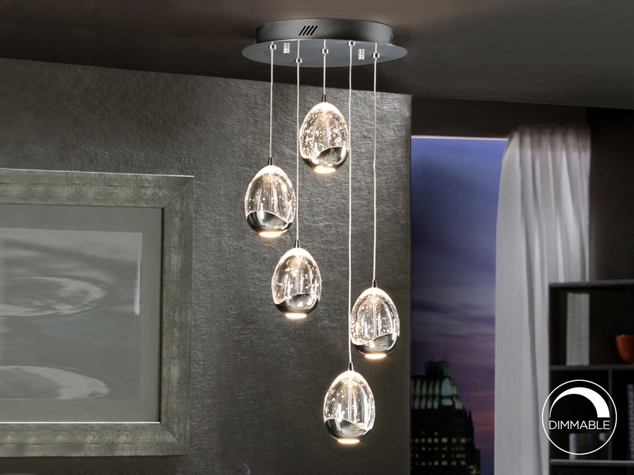Подвесной светильник Rocio LED 5L Ø30 хром