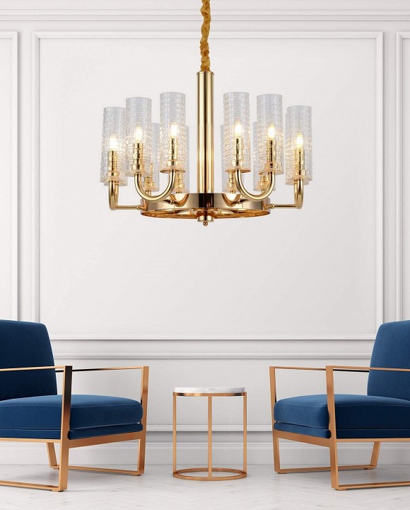 Подвесная люстра LUMINA DECO Donatti LDP 8011-12 F.GD