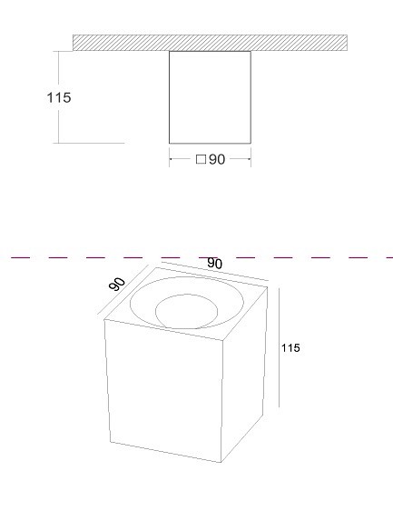Накладной светильник Maytoni Slim C013CL-01W