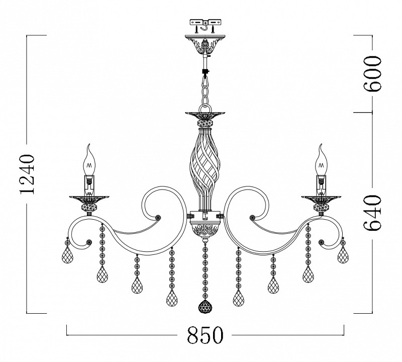Подвесная люстра Maytoni Grace ARM247-10-G