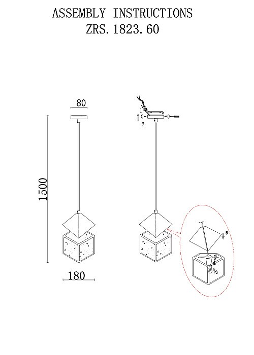 Подвесной светильник Zortes Ice Cube ZRS.1005.01