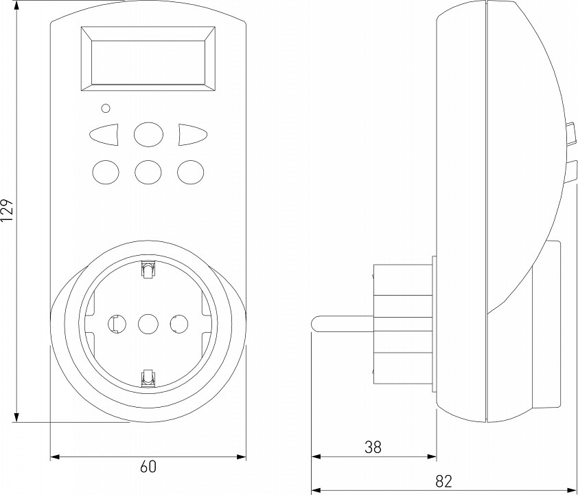 Розетка с таймером Elektrostandard TMH-E a026137