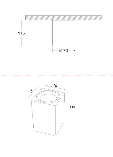 Накладной светильник Maytoni Focus C011CL-01B