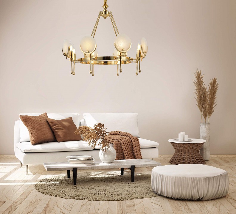 Подвесная люстра LUMINA DECO Montego LDP 8010-8 F.GD