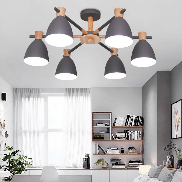 Люстра на штанге Imperiumloft Folke Gray FOLKE01