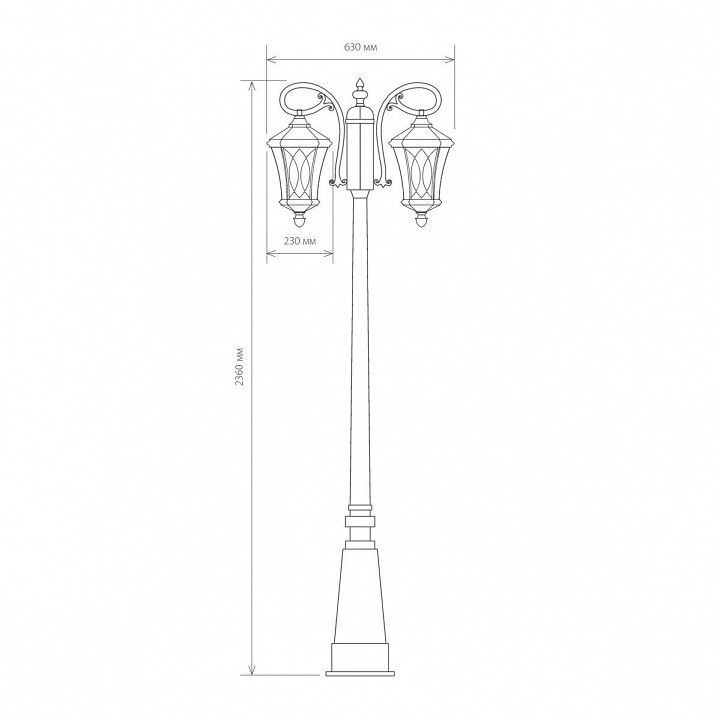 Фонарный столб Elektrostandard Virgo GLXT-1450F/2