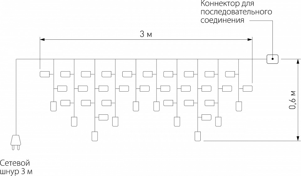 Бахрома световая Eurosvet 100-102 100-102