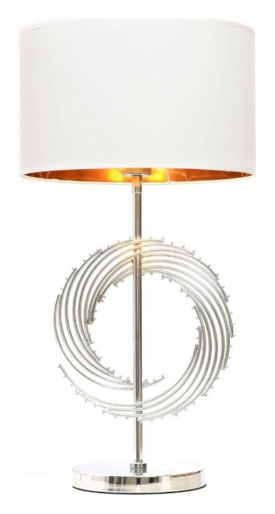 Настольная лампа декоративная LUMINA DECO Fabi LDT 5531 CHR+WT