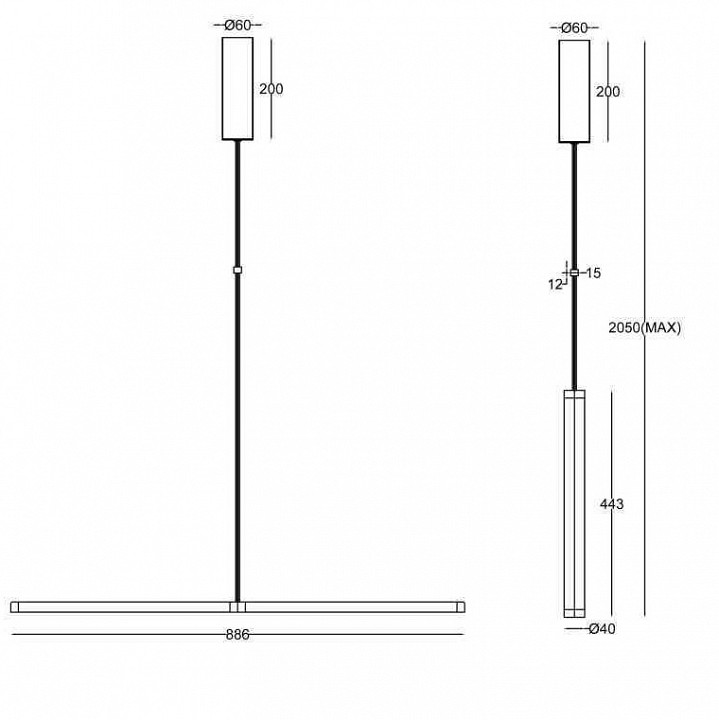 Подвесной светильник Maytoni Supersymmetry P096PL-L11BK1