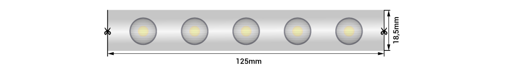 SWG PRO Лента светодиодная Wallwasher  2835, 48 LED/м, 18 Вт/м, 24В , IP67, Цвет: Холодный белый