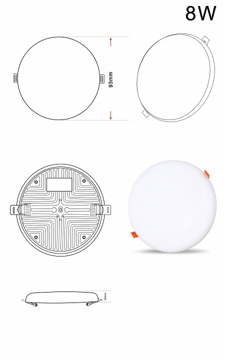 Встраиваемый светильник Zortes CLOUD ZRS.57793.8