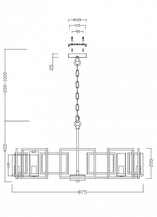 Подвесная люстра Maytoni Bowi H009PL-08G