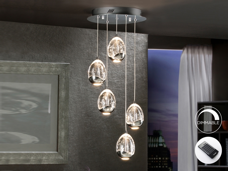 Люстра Rocio LED 5L DIM хром