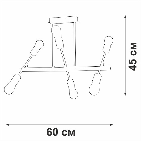 Люстра на штанге Vitaluce V3010 V3010-1/6PL