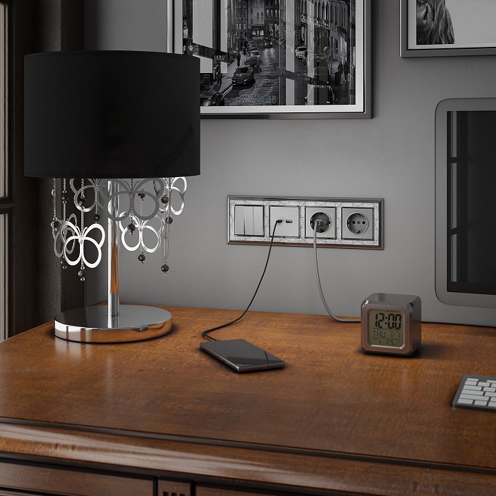 Выключатель трехклавишный без рамки Werkel W113 W1130006