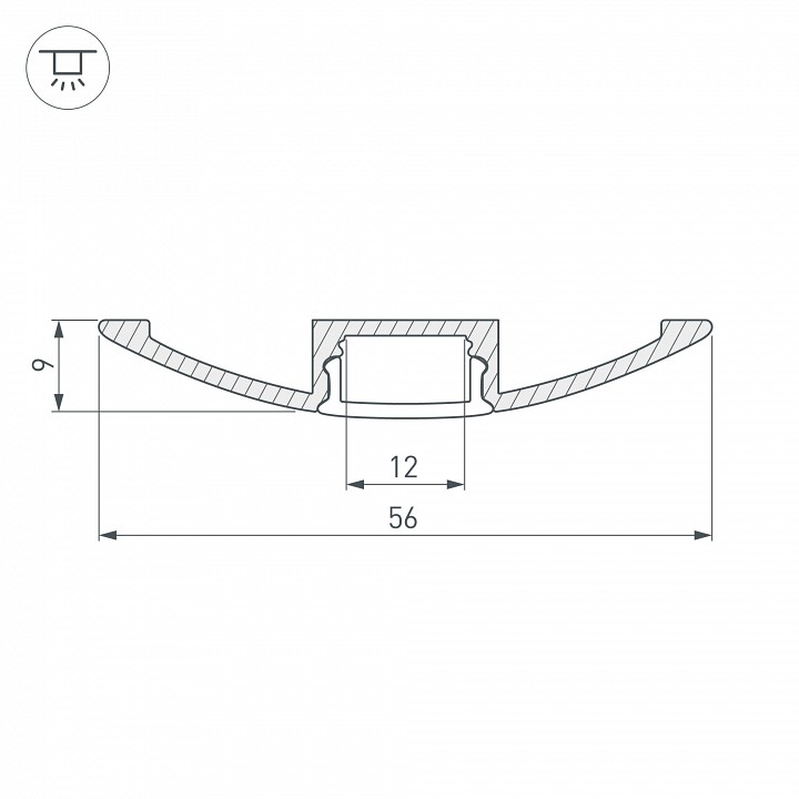 Профиль для ступеней Arlight ARH-FLAT-2000 ANOD 016149