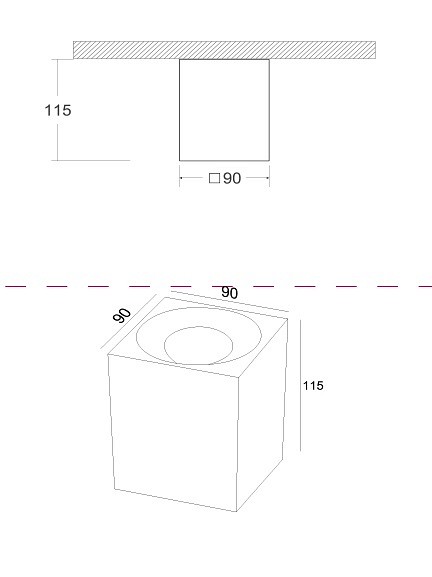 Накладной светильник Maytoni Slim C013CL-01B