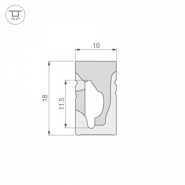 Короб накладной гибкий Arlight WPH 040269