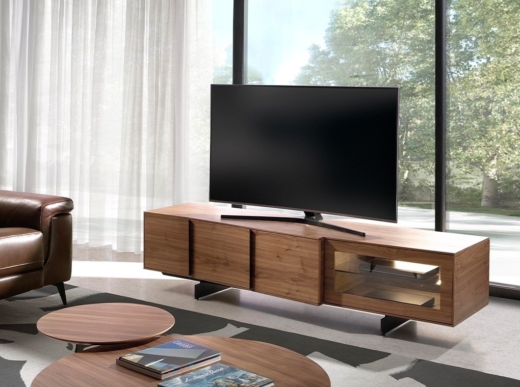 Тумба под ТВ MF2005TV /3219 из орехового дерева с подсветкой