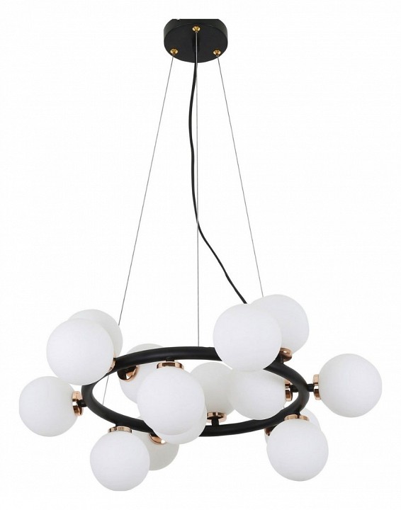 Подвесная люстра LUMINA DECO Marsiada LDP 6033-15 BK+GD
