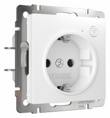 Розетка с заземлением и шторками, без рамки с Wi-Fi Werkel белый W1171601