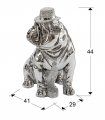Фигурка среднего размера Bulldog Hat хром