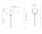 Наземный низкий светильник Maytoni Scope O025FL-01B