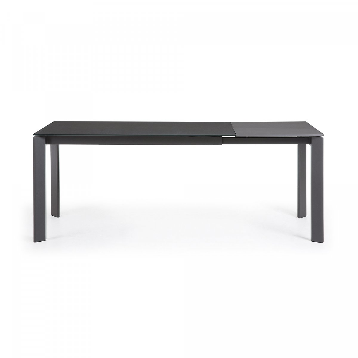 Стол Atta 140 (200) x90 темно-серый, стекло