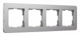 Рамка на 4 поста Werkel Platinum алюминий W0042606