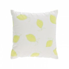 Чехол для подушки Etel 100% белый с желтыми лимонами 45 x 45 cm