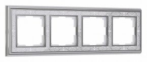Рамка на 4 поста Werkel хром / белый W0041431
