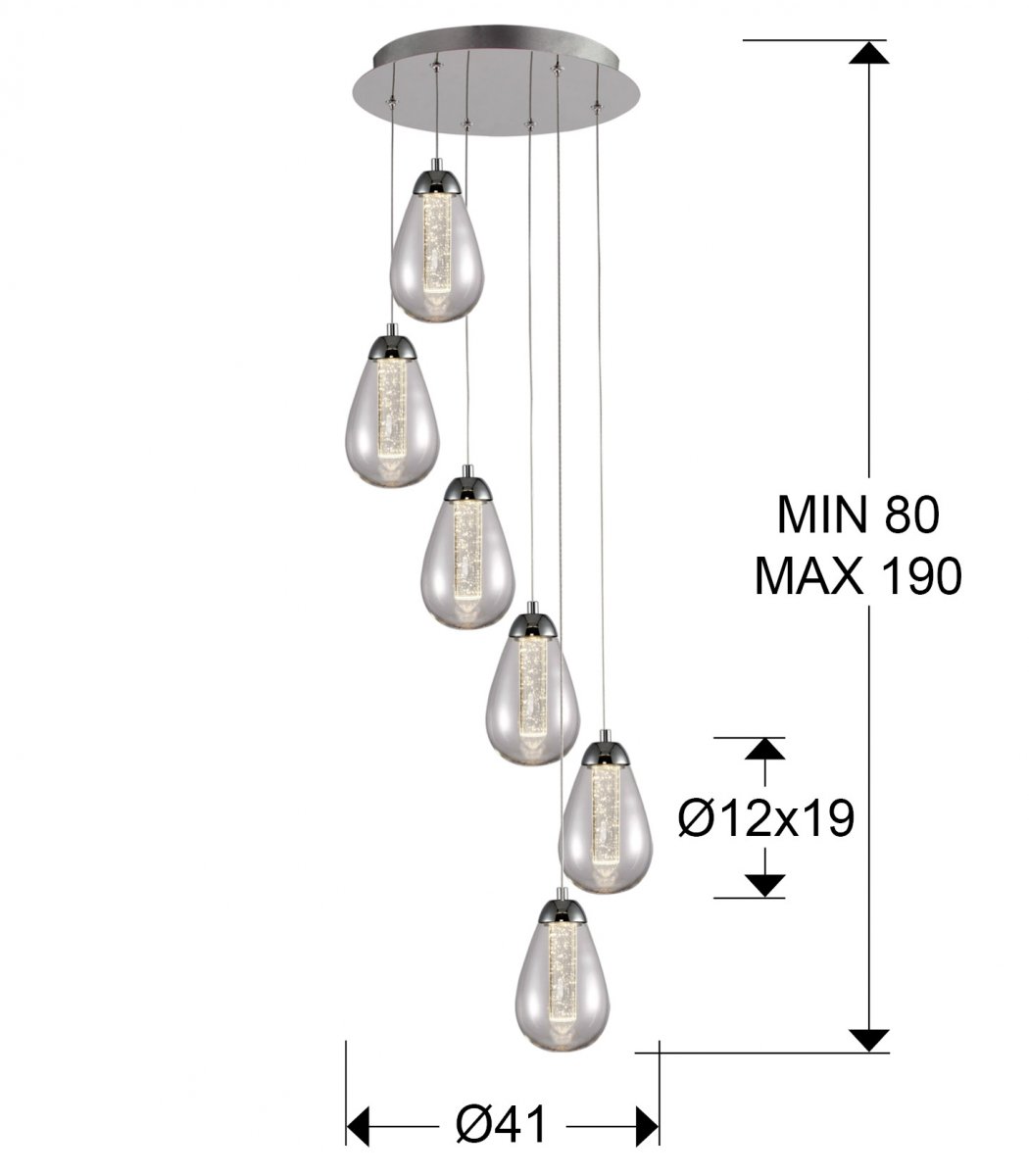 Подвесной светильник Taccia 6L LED Ø41