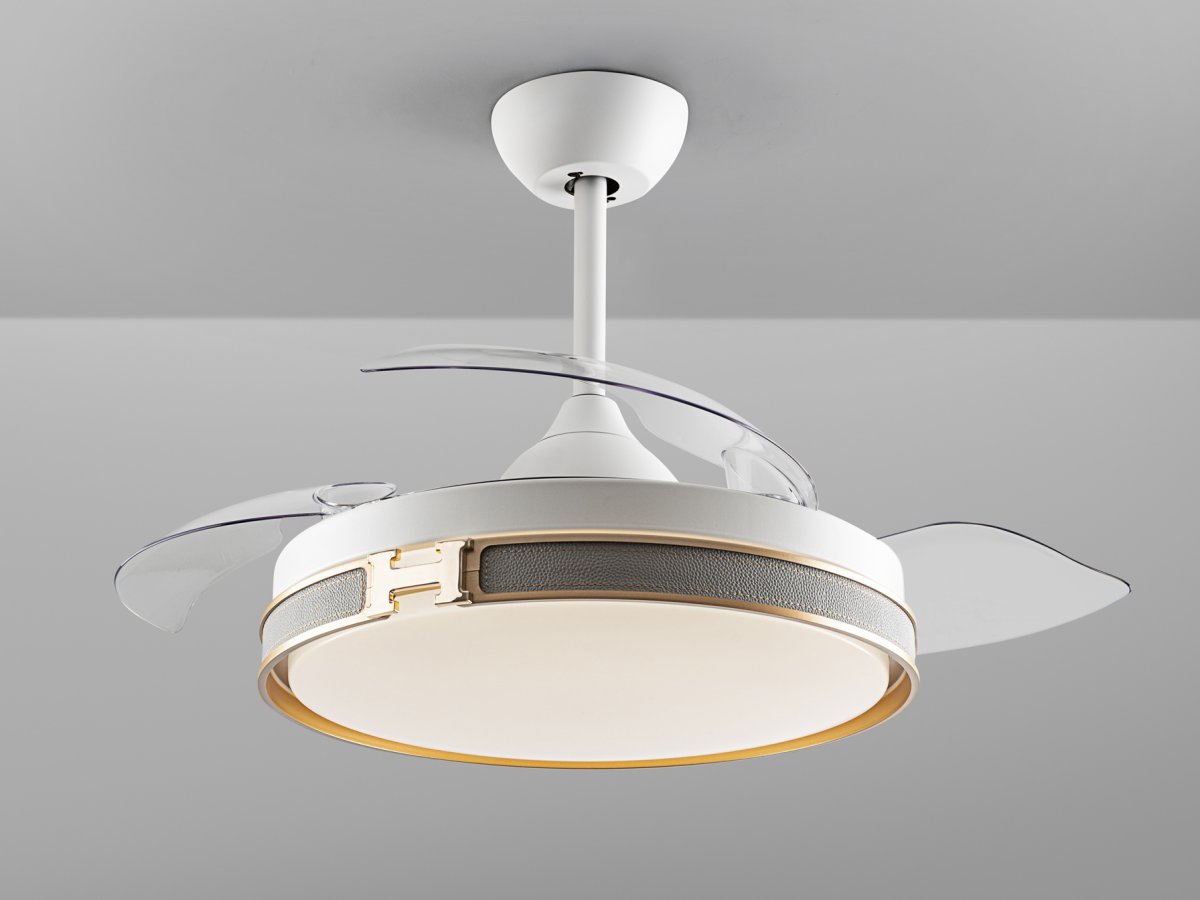 Потолочный вентилятор с освещением Heron DIMABLE белый/золотой