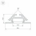 Профиль встраиваемый угловой внутренний Arlight PHS-V-2000 ANOD 013212