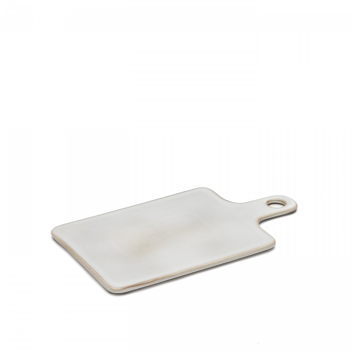 Portbou ceramic serving board in white