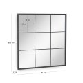 Зеркало настенное Ulrica черное металлическое 80 x 80 см