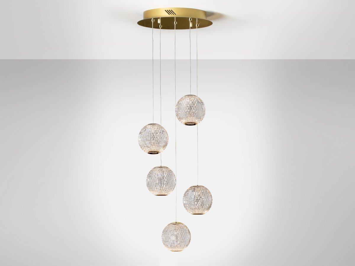 Люстра Austral LED 5L Ø32 золото