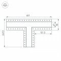 Соединитель угловой T-образный накладной Arlight S-LUX 030107