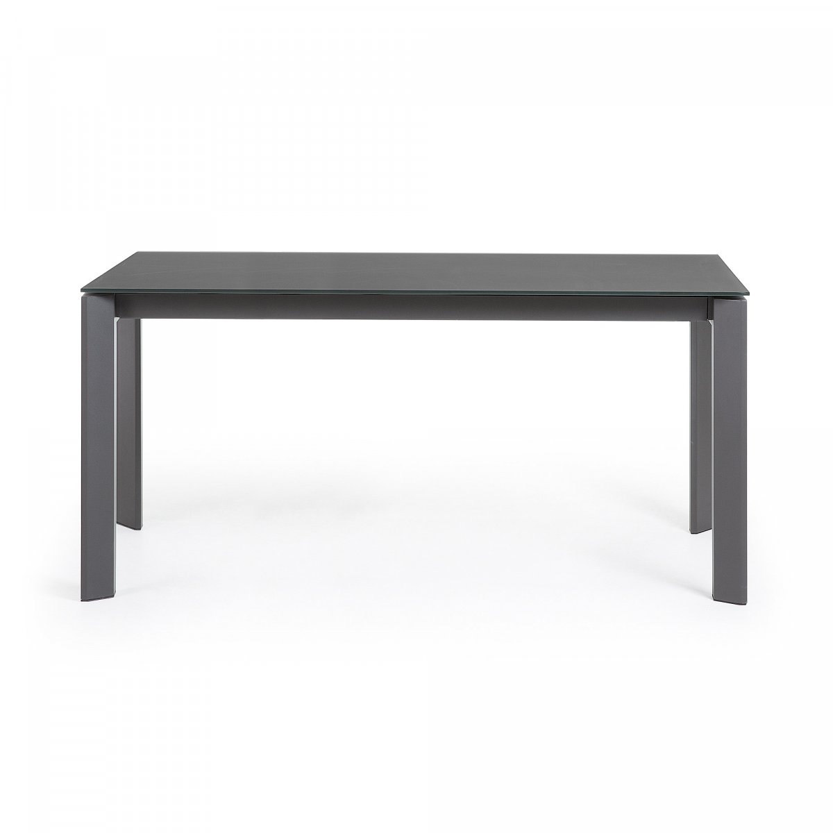 Стол Atta 160 (220) x90 антрацит, темно-серый, стекло