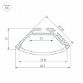 Профиль Arlight KLUS-P45-2000 ANOD 020898