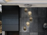 Подвесной светильник Ovila дымчатый/янтарный 5L
