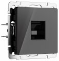 Розетка Ethernet RJ-45 без рамки Werkel Черный акрил W1181048