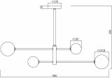 Люстра на штанге Freya Sphirity FR5376CL-04B