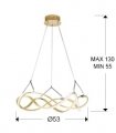 Подвесной светильник Molly 53Ø розовое золото/хром DIM