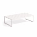 Comova Журнальный столик для улицы из белого алюминия 60 x 114 см