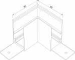 Соединитель угловой L-образный для треков накладных Elektrostandard Slim Magnetic a062195