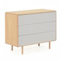 Комод Anielle из массива ясеня с тремя ящиками 98,9 x 78 см