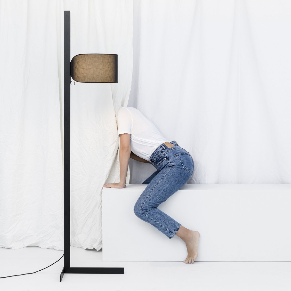 Торшер Stand Up черного цвета E27 20W